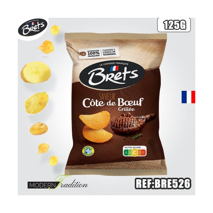 BRET'S CHIPS SAVEUR COTE DE BOEUF 125g***