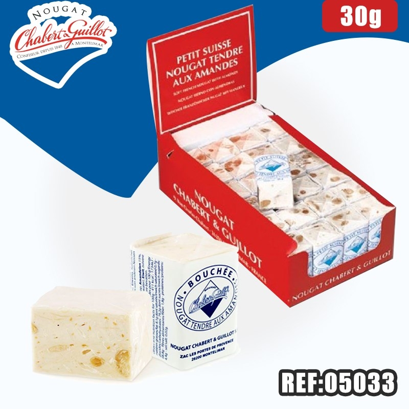 Nougats tendres de Montélimar aux amandes 30 g Chabert et Guillot