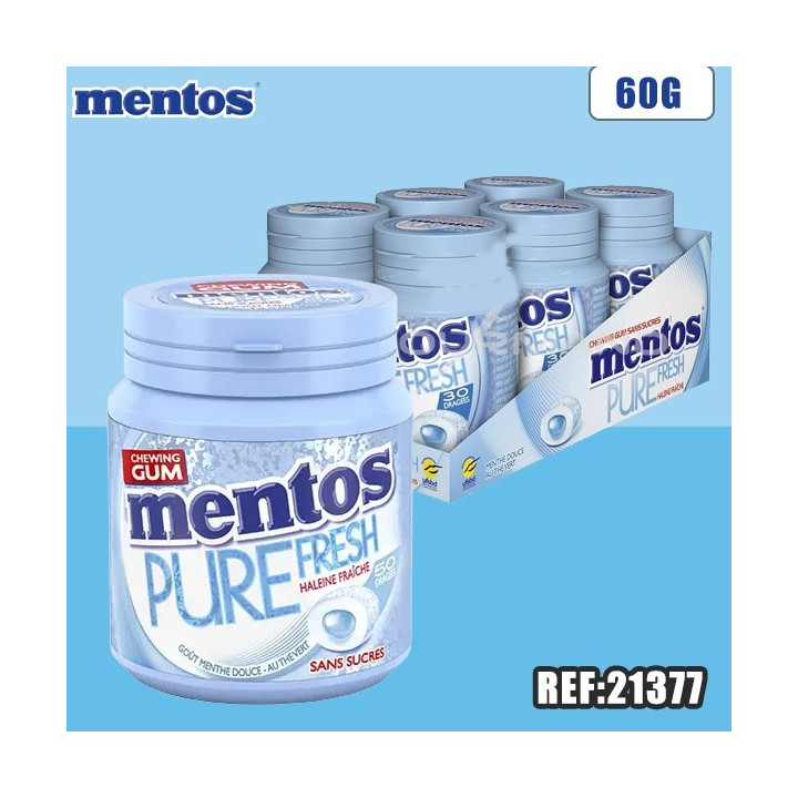 MENTOS BOTTLE PURE FRESH Menthe douce ss 60 G