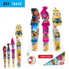 CANDY STICK MIX LICENSE(Minion-Patpatrouille-PjMask-Poney-Bipmoj)50 G