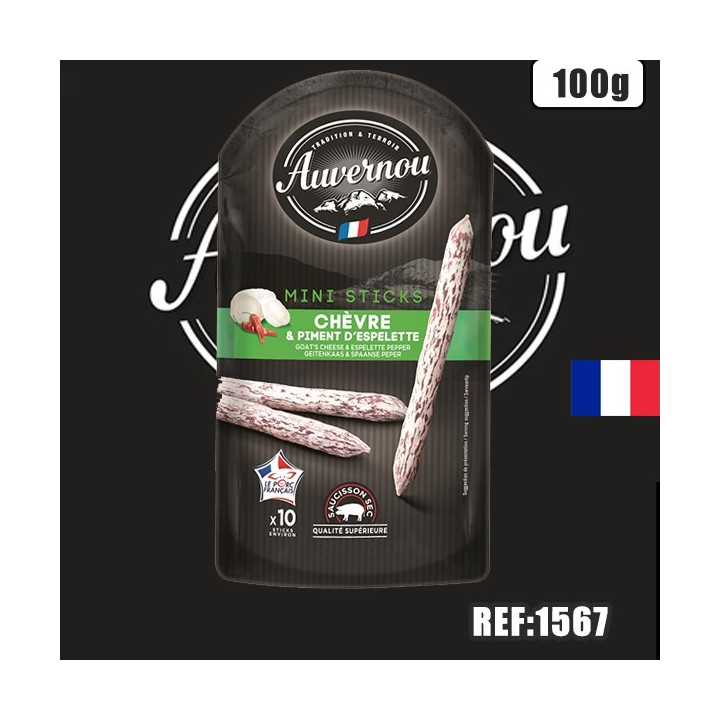 AUVERNOU CHEVRE PIMENT STICK 100g