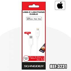 CABLE USB-C Lightning MFI iPhone et  iPad 1m + eco par 0.02