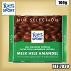 RITTER LAIT AMANDES ENTIERES 100g