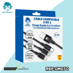 Chargeur allume cigare 2 USB 2.1 A Noir - GEEK MONKEY - GM026 