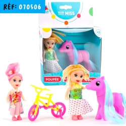 POUPEE 10CM + ACCESSOIRES