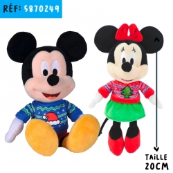 MICKEY-MINNIE XMAS JUMPER 20CM
