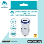 GM-CHARGEUR AC USB 2,1A BLANC + eco 0.02€