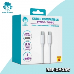 GM-CABLE COMPATIBLE TYPC-TYPEC 1M 3A + eco 0,02€