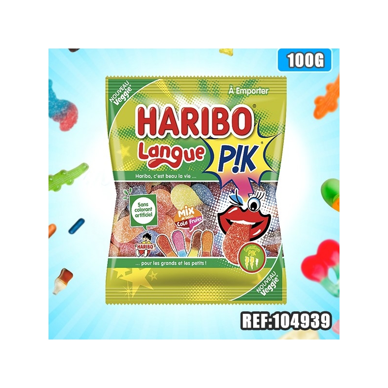 Bonbons Langues acides 30% de sucres en moins sachet de 175g