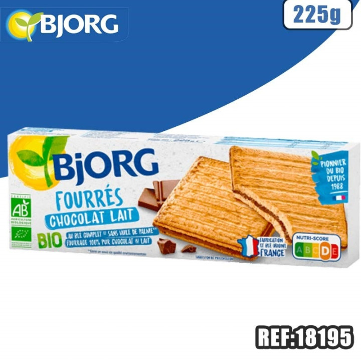 BJORG FOURRES CHOCOLAT LAIT 225G