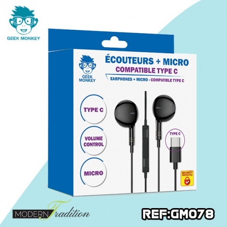 GM-ECOUTEUR + MICRO TYPE-C + eco 0,02€