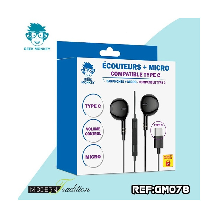 GM-ECOUTEUR + MICRO TYPE-C + eco 0,02€