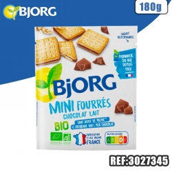 BJORG MINI FOURRE CHOCOLAT LAIT 180G