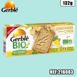 GERBLE BISCUIT GINGEMBRE CITRON BIO 132G