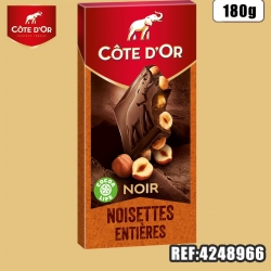 COTE d'OR NOIR NOISETTES TABLETTE 180G