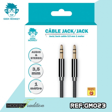 GM-CABLE JACK/JACK 3,5mm 1M + eco 0.04