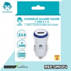 GM-CHARGEUR AC USB 2,1A BLANC + eco 0.04