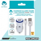 GM-CHARGEUR AC USB/IPHONE 2,1 NOIR + eco 0.08