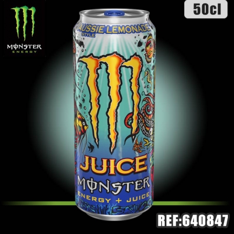MONSTER AUSSIE LEMONADE Bte 50CL dont taxe sucre 0.1952€ht