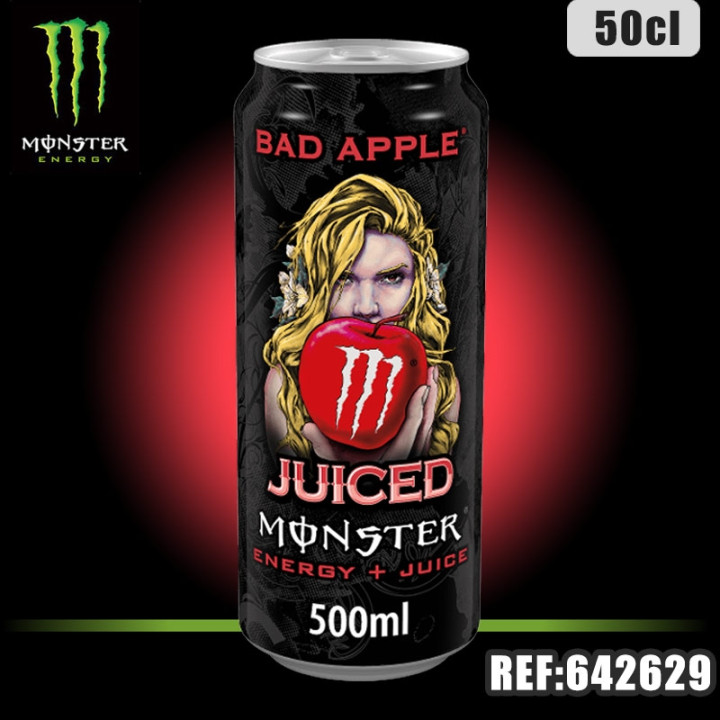 MONSTER BAD APPLE Bte 50CL dont taxe sucre 0.1252€ht