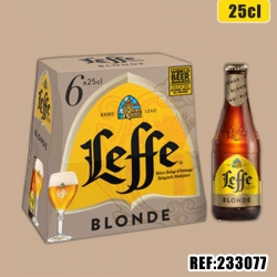 LEFFE BLONDE VERRE 25CL PACK DE 6