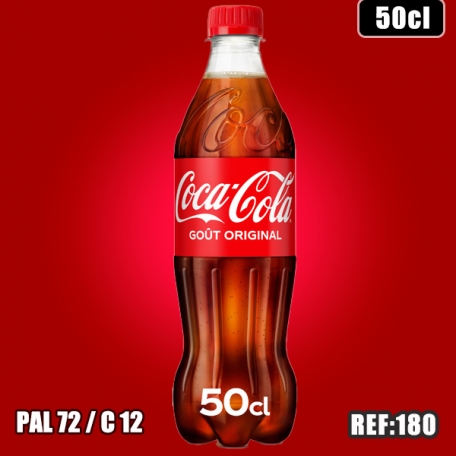 COCA COLA 50CL PET  dont taxe sucre 0,1777€ht