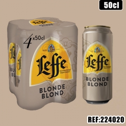 LEFFE BLONDE CANETTE 50CL PACK DE 4