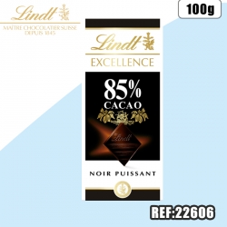 LINDT TABLETTE NOIR 85% 100G***