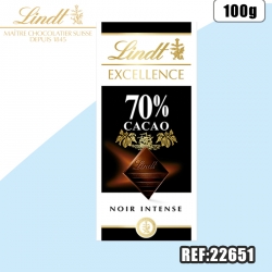 LINDT TABLETTE NOIR 70% 100G***