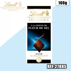 LINDT TABLETTE NOIR FLEUR DE SEL 100G***