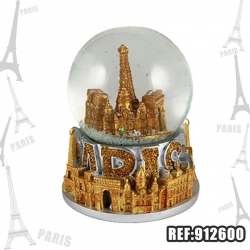 BOULE NEIGE PARIS GM GOLD & SILVER