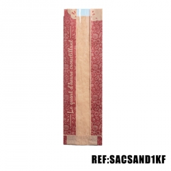SAC SANDWICH KRAFT BRUN FENETRE 100+40-360 x1000