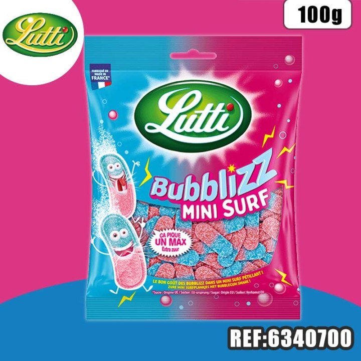 LUTTI BUBBLIZZ MINI SURF 100G
