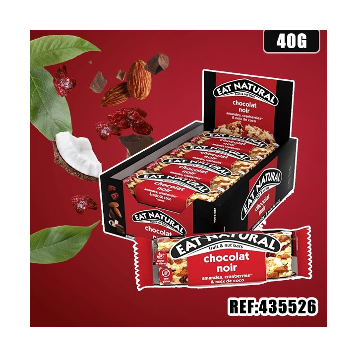 EAT NATURAL CRANBERRIES-CHOCO NOIR 40G