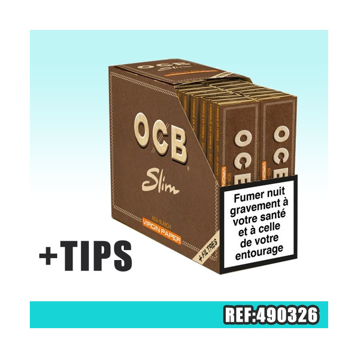 OCB CAHIER 32 FEUILLES VIRGIN SLIM + TIPS