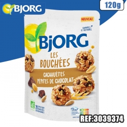 BJORG BOUCHEES CHOCOLAT-CACAHUETES 120G