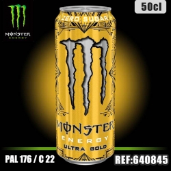MONSTER ULTRA GOLD Bte 50CL dont taxe edulcorant 0,0202€ht