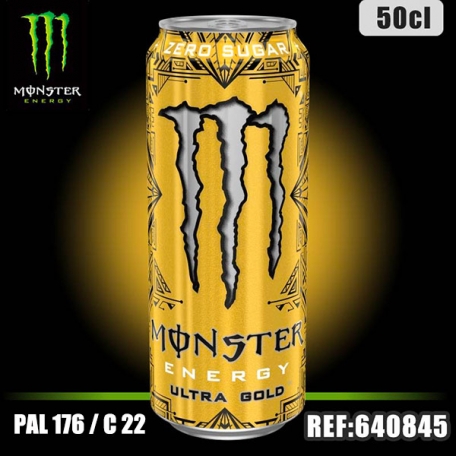 MONSTER ULTRA GOLD Bte 50CL dont taxe edulcorant 0,0202€ht