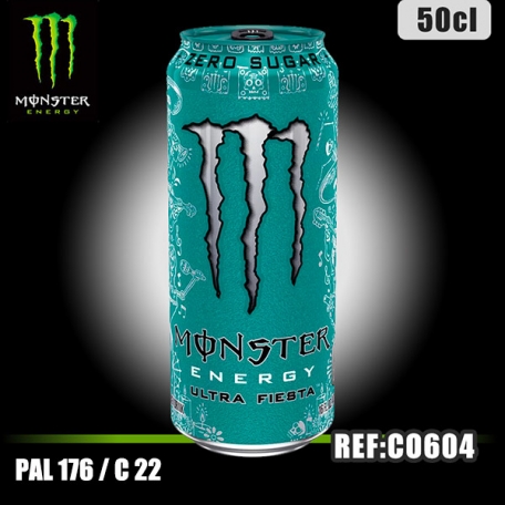 MONSTER ULTRA FIESTA MANGO Bte 50CL***dont taxe edulc. 0,0202€ht