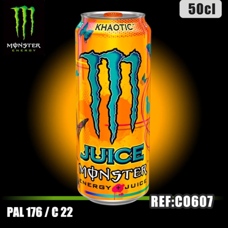 MONSTER KHAOTIC Bte 50CL dont taxe sucre 0.1252€ht