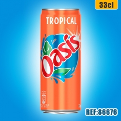 OASIS TROPICAL 33cl SLIM dont taxe sucre 0,0711€ht