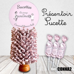 ATDG SUCETTES CONE  BOIS NATUREL
