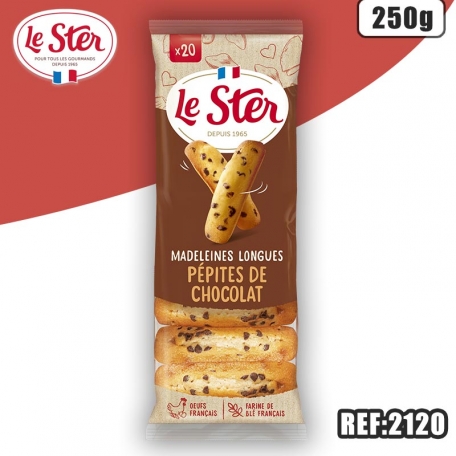LE STER MADELEINES LONGUES PEPITES CHOCO 250G