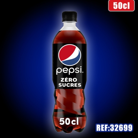 PEPSI ZERO 50cl PET dont taxe sucre 0.0291€ht