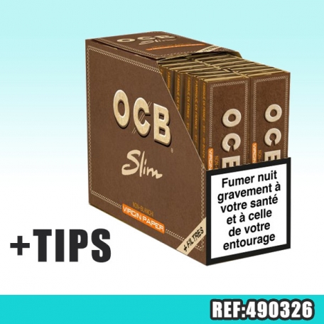 OCB CAHIER 32 FEUILLES VIRGIN SLIM + TIPS