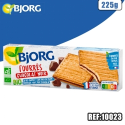 BJORG FOURRES CHOCOLAT NOIR 225G