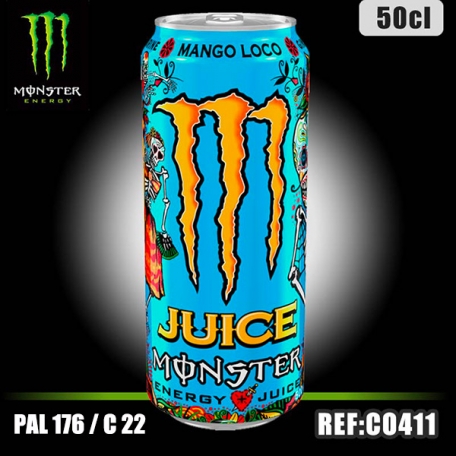 MONSTER MANGO LOCO Bte 50CL dont taxe sucre 0.1252€ht