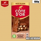 COTE d'OR LAIT NOISETTE TABLETTE 100G