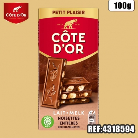 COTE d'OR LAIT NOISETTE TABLETTE 100G