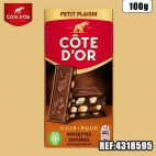 COTE d'OR NOIR NOISETTE TABLETTE 100G